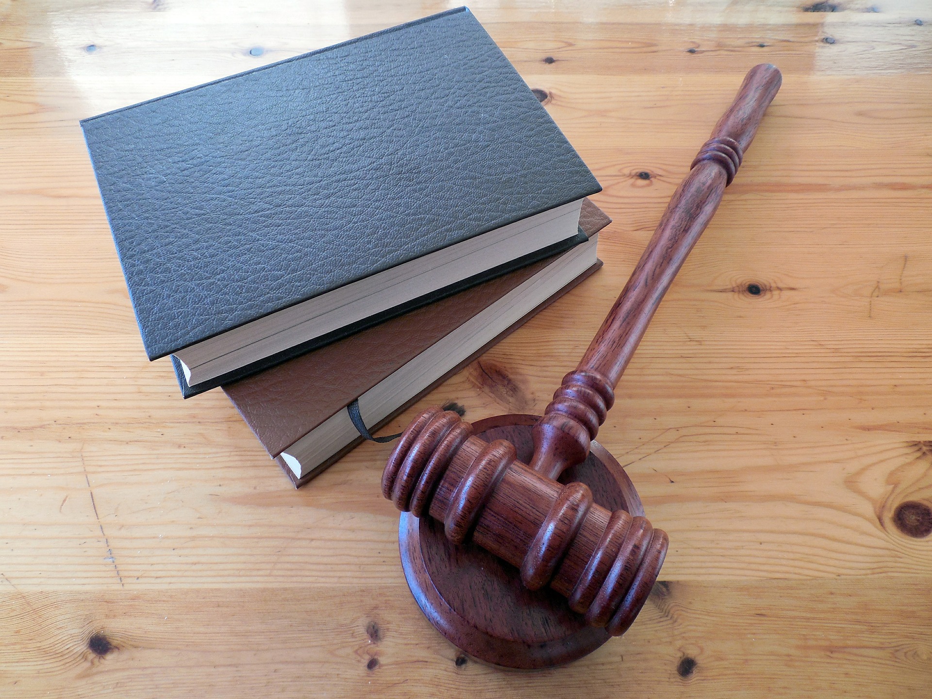 gavel and some books