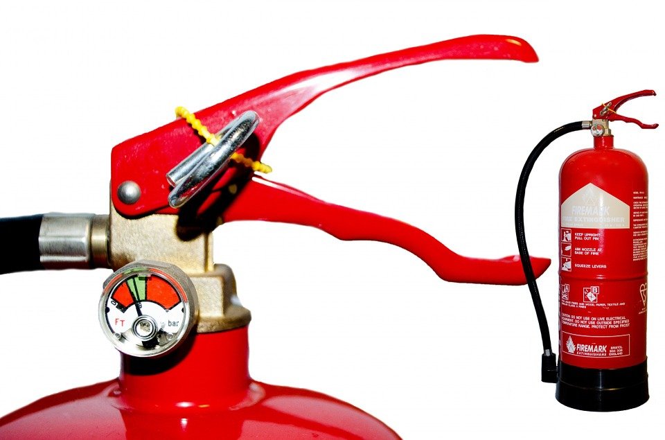 a fire extinguisher